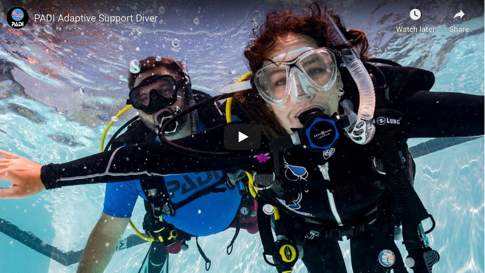 Work with Disabled Divers- PADI Adaptive Techniques Instructor Training During Lockdown PADI Adaptive Techniques Specialty