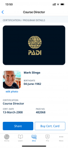 PADI Dive Instructor eCard