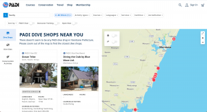 PADI Dive Shop Locator