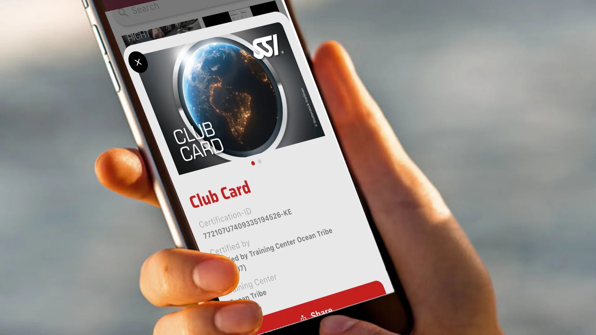 Dive Club Card Dive club membership card