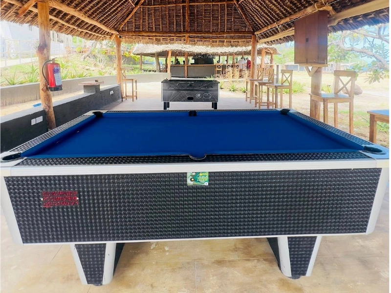 The 41 Beach Club pool table and games area