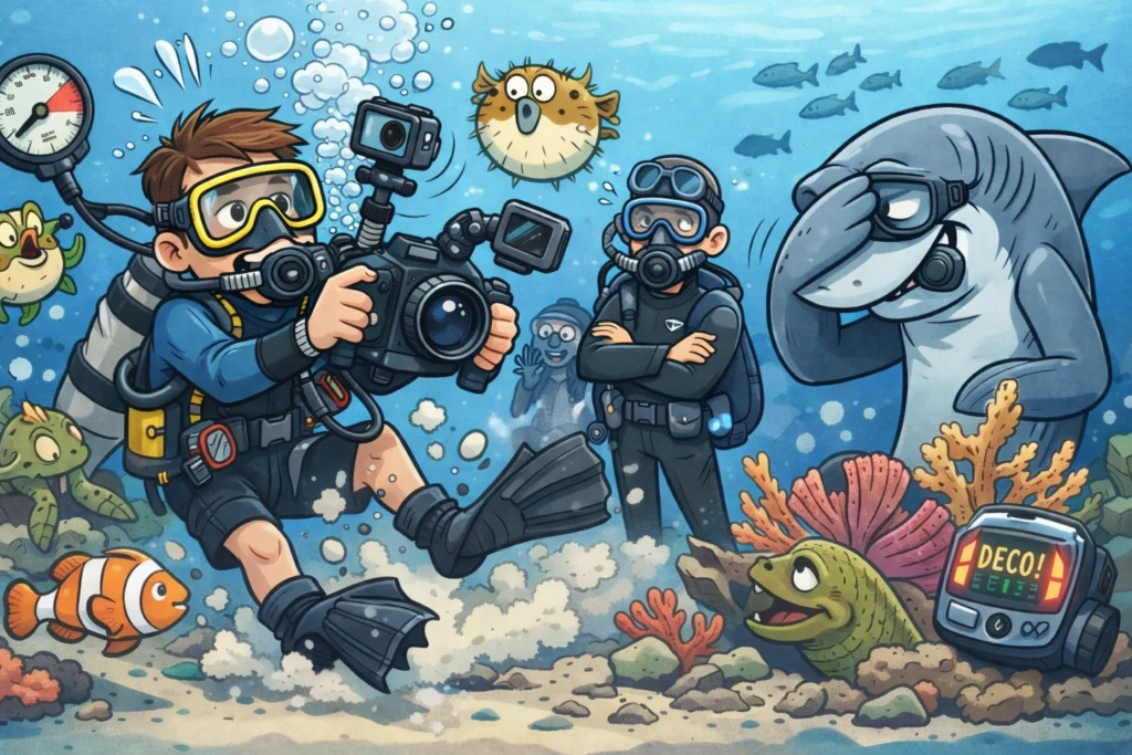 why you shouldn't use a camera on a diving course