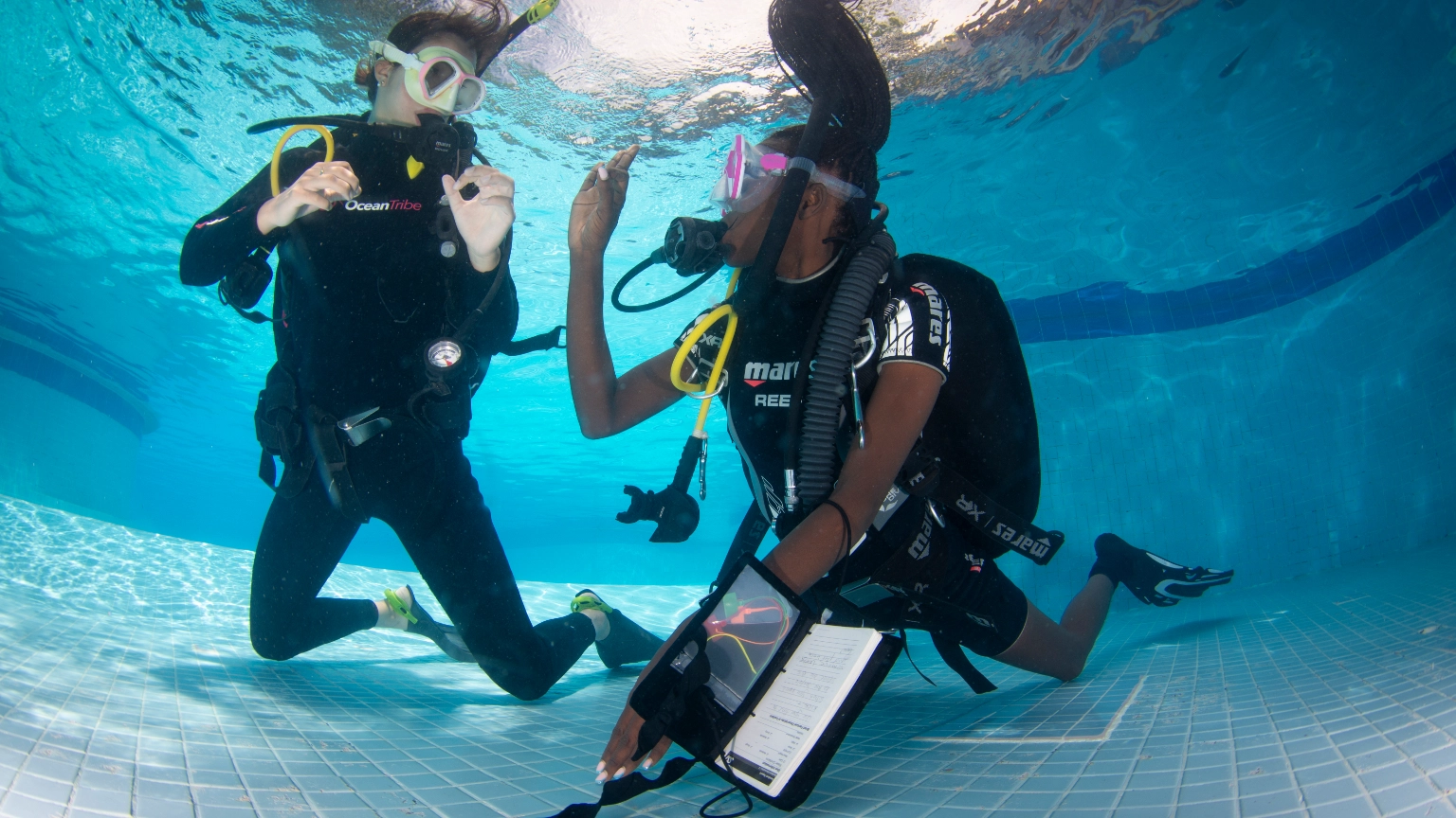 Learning to scuba dive in Diani