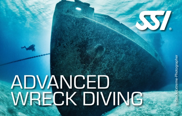 SSI Advanced Wreck Diving course card