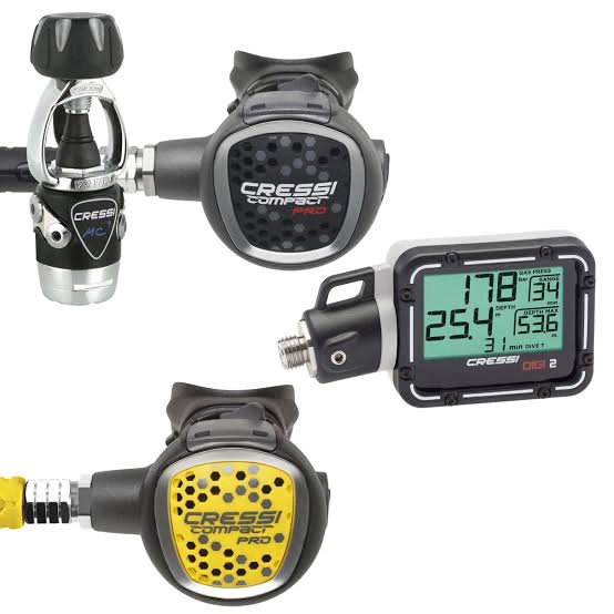 Cressi Compact Pro regulator set with Digi 2 console