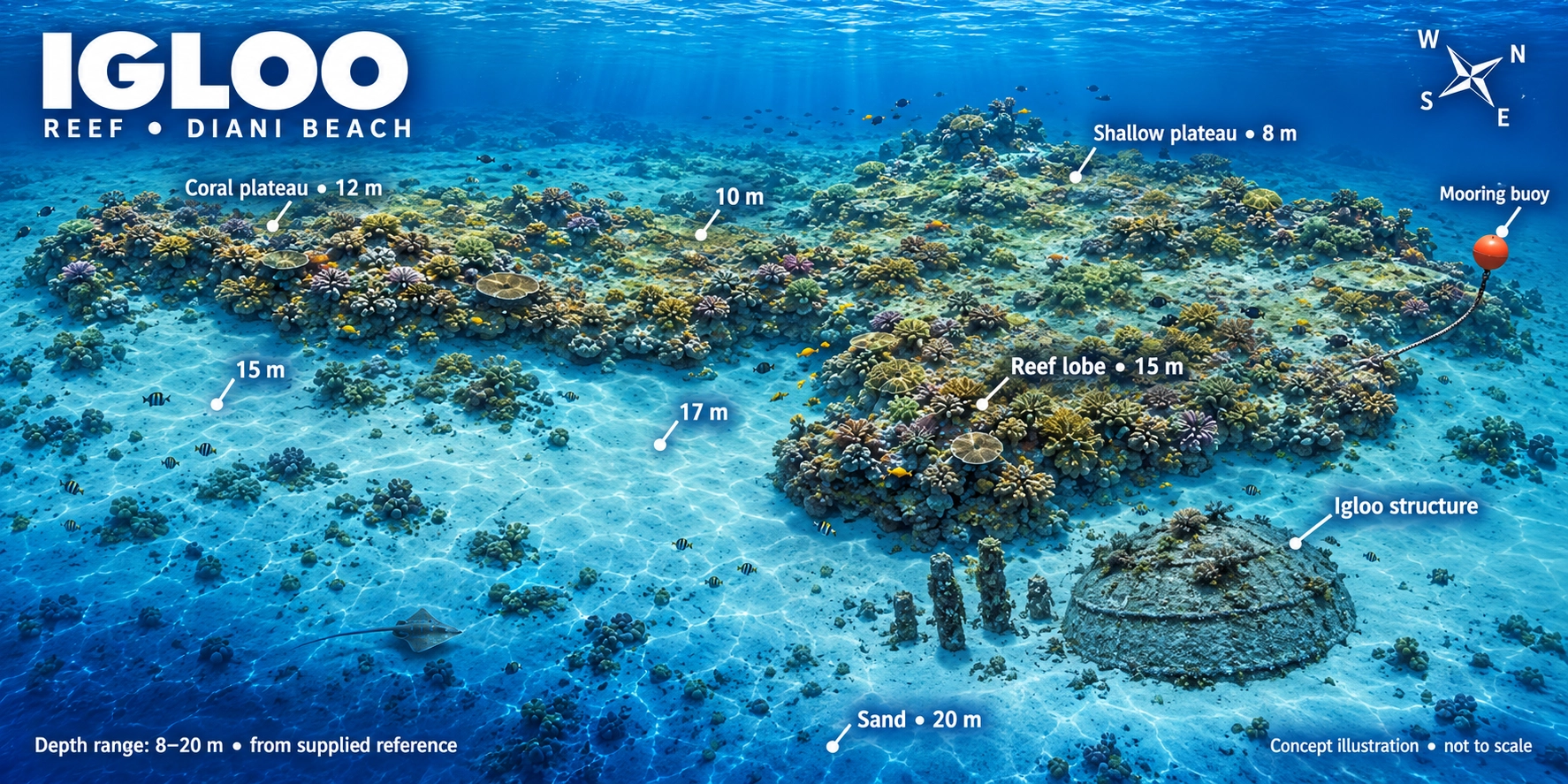 Igloo dive-site map